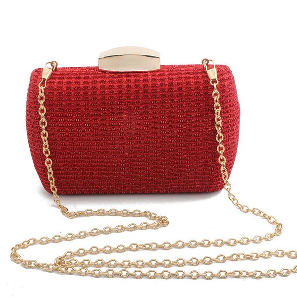 

fashion evening bag women's handbag single shoulder flash powder pu square banquet