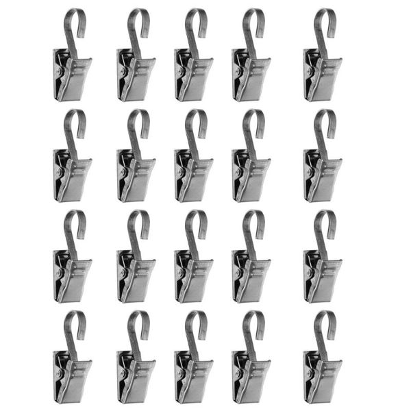 

40pcs metal curtain alligator clips hooks shower tension hangers & drapes
