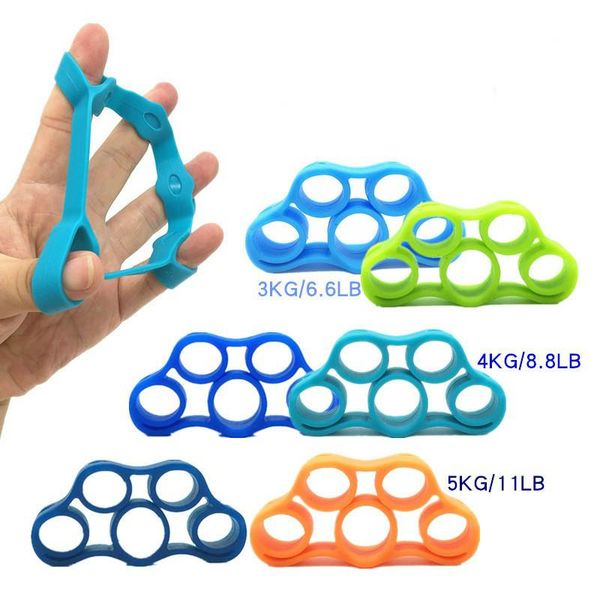 

hand grips gripper silicone finger expander exercise grip wrist strength trainer exerciser resistance bands fitness