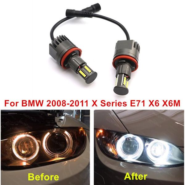 

car headlights for 2008-2011 x series e71 x6 x6m high power error 3200lm 160w ultra bright 3-year warraty ip65 led marker