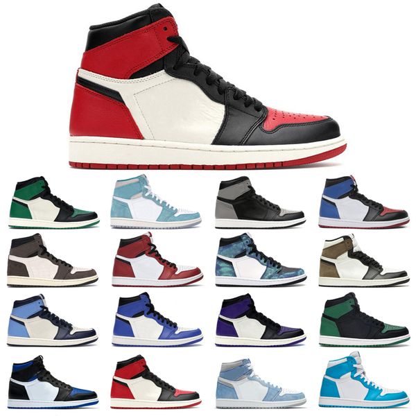 

1s man's basketball shoes turbo green hyper royal dark mocha obsidian tie dye court purple bred toe cactus jack chicago game shadow 3 t