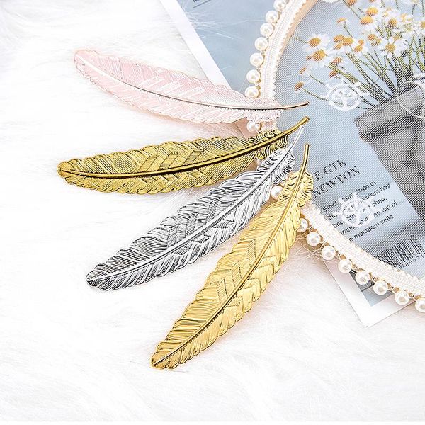 

bookmark 1pcs metal feather creative retro book page mark chinese style student stationery school supplies