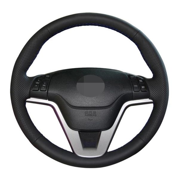 

steering wheel covers car cover hand-stitched non-slip black artificial leather braid for crv 2007 2008 2009 2010 2011