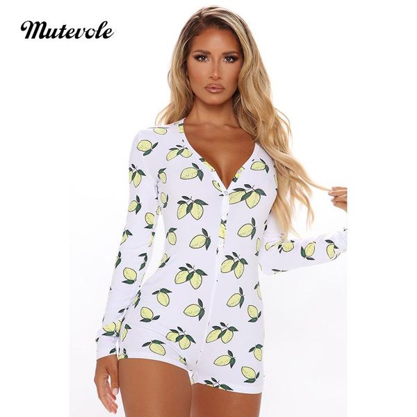 

women's jumpsuits & rompers mutevole fashion letter print button up romper women casual long sleeve patchwork peach bottle pear short j, Black;white