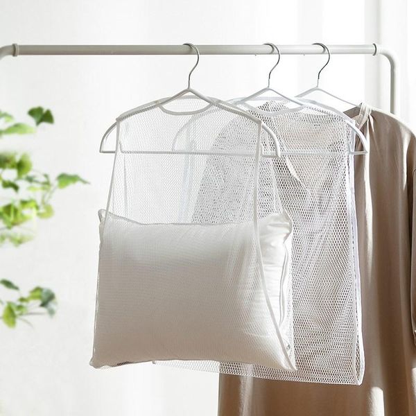 

drying pillow hanger balcony drying rack household multifunctional pillow doll net bag