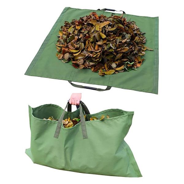 

planters & pots garden leaf storage bag outdoor lawn yard waste tarp container reusablebigduty gardening tote trash pouch