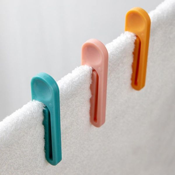 

hangers & racks 10pcs plastic clothespin craft clips portable windproof anti-drop buckle hanger socks for clothes quilt drying random color