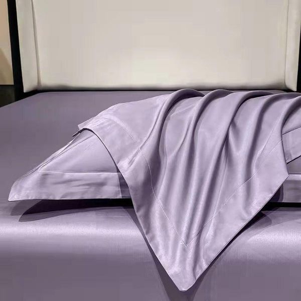 

pillow case 2pcs 100% cotton satin pillowcase bedding solid colour cover bed set