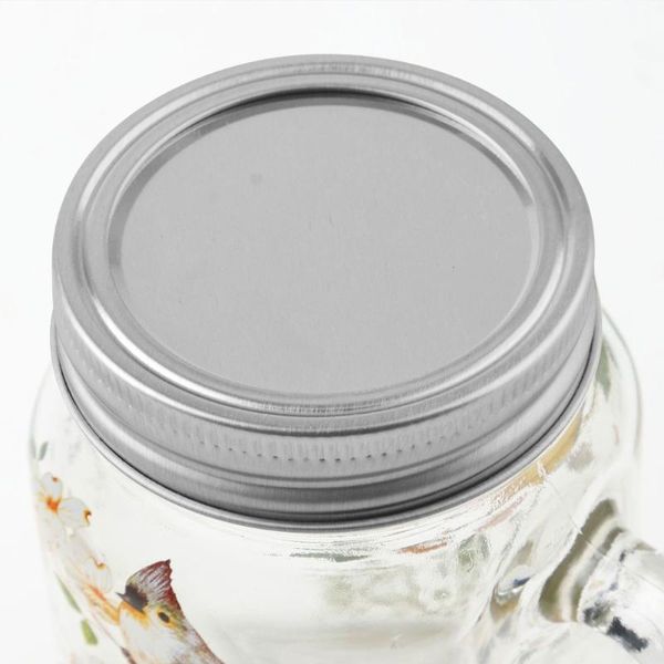 

mouth canning lid regular mason jar lids reusable leak proof split-type silver with silicone seals rings kitchen storage & organization