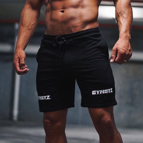 

men's shorts men gyms fitness cotton crossfit bodybuilding sportswear summer jogger workout short pants male casual beach sweatpants tl, White;black