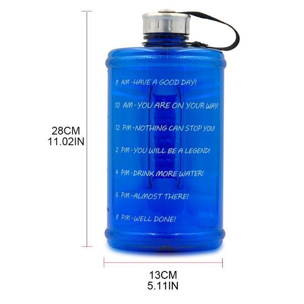

water bottle 2.2l large capacity sports with handle and time marker outdoor k3nc