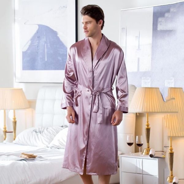 

men's sleepwear pink chinese men rayon nightwear robe summer homewear casual v-neck kimono yukata bathrobe gown size  l xl xxl xxxl, Black;brown