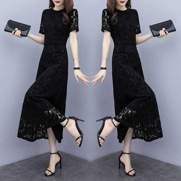 

lace drs women's style in 2021 summer, Black;gray