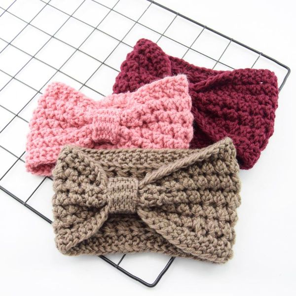 

hair accessories pineapple bubble bow headband hand knitted ladies warm woolen headgear