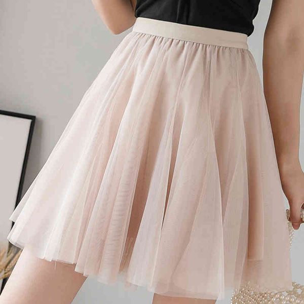 

casual dresses shintimes faldas pleated skirt mesh patchwork plus size tulle s womens fashion elastic high waist summer a-line min, Black;gray