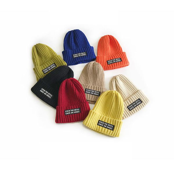 

m348 new autumn winter men's womens knitted hat letters skull beanies caps candy color lady warm hats, Blue;gray