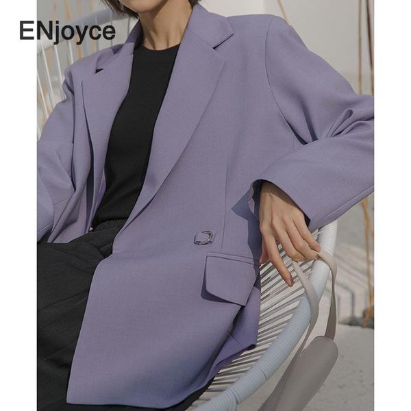 

fashion elegant women purple blazer long sleeve korea style female blazers office ladies arrival spring autumn outwear women's suits &, White;black
