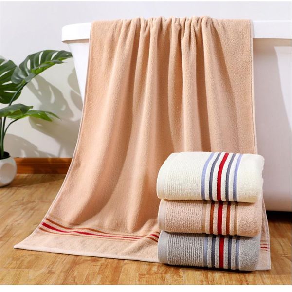 

towel 70x140cm cotton striped soft water absorbent household bathroom bath