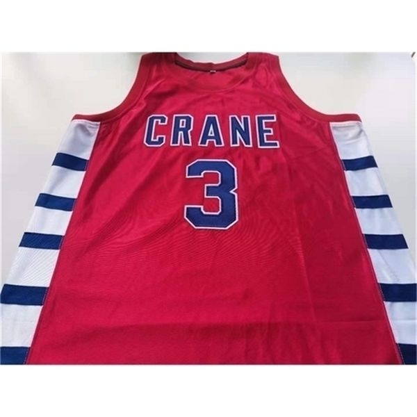 

37403740rare basketball jersey men youth women vintage 2000-01 will bynum crane high school size s-5xl custom any name or number, Black