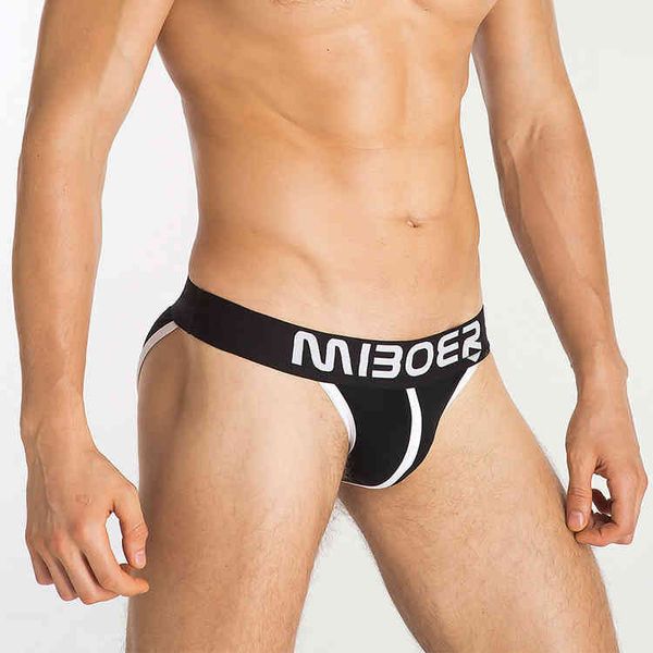 

young men's underwear, men's briefs, thong, t-pants, pure cotton, breathable, low waist, sexy, japanese version, u-pouch, Black;white