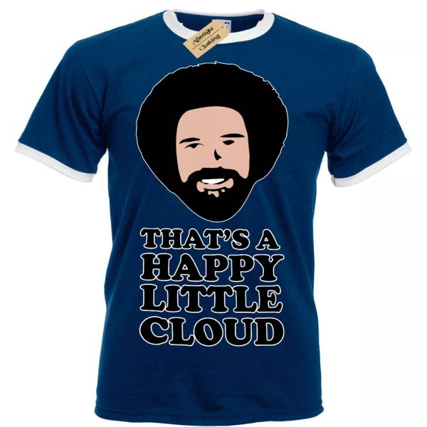 

that is a happy little cloud t-shirt funny weed cannabis smoket-shirt, White;black