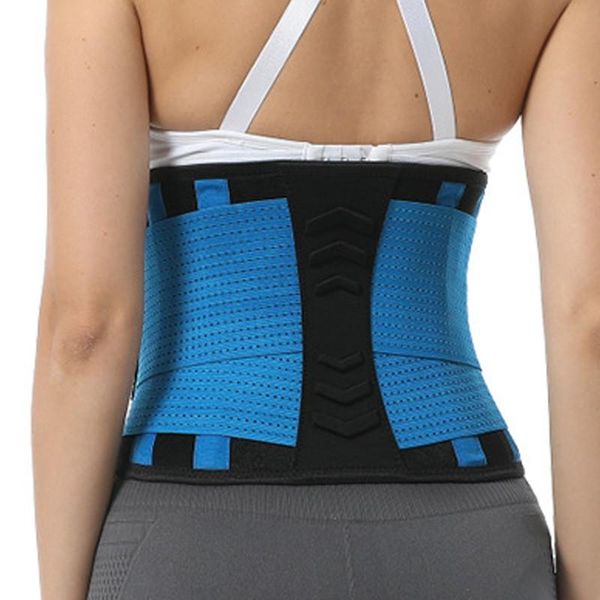 

waist support posture orthopedic men design corrector back corset lumbar women elastic belt lower brace, Black;gray