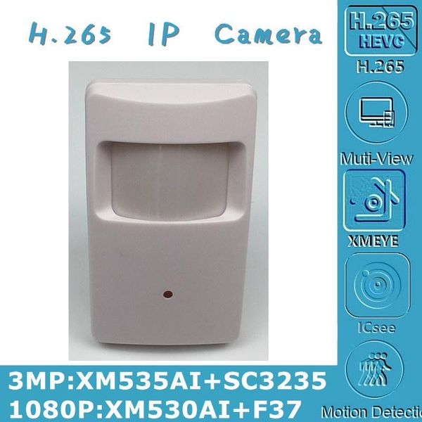 

h.265 ip mini box camera 2304*1296 xm535ai+sc3235 1920*1080 lens 3.7mm all color onvif cms xmeye p2p motion detection cameras