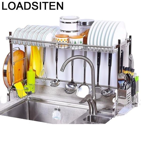 

kitchen storage & organization platos dish sponge holder keuken cosas de sink stainless steel cocina organizador rack cuisine cozinha organi