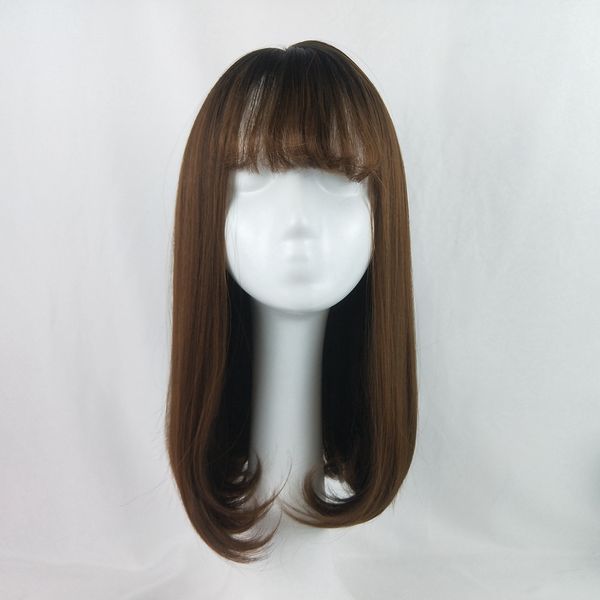 

cross-border explosion spot ladies long hair air liu hair european and american wig headset manufacturers direct sales, Black