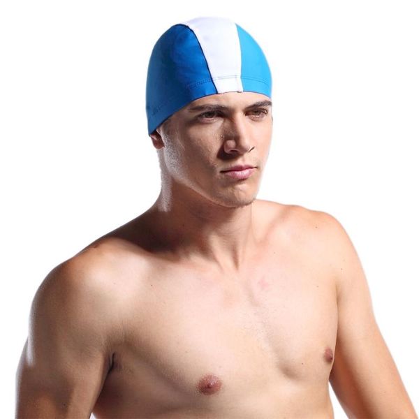 

men's classical mixed-color nylon swimming caps