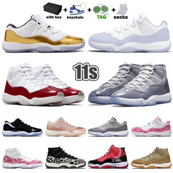 

[with box] mens jumpman 11 11s basketball shoes 2022 new jumpman11s low pure violet infrared high cool grey animal instinct suede designer s