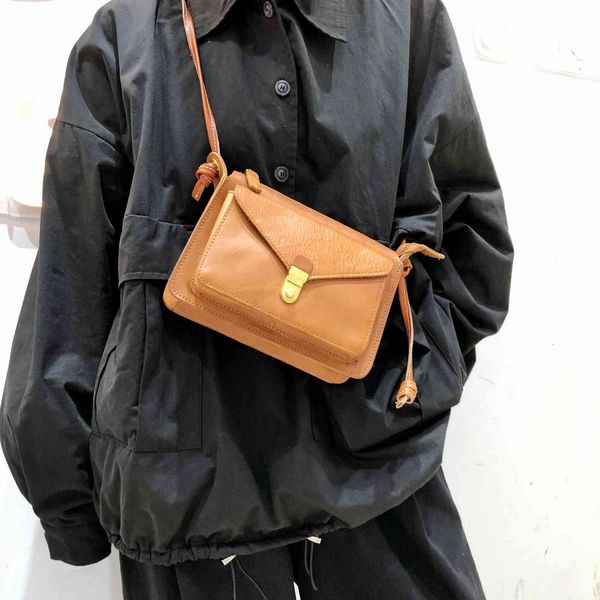 

hand made primary color head leather single shoulder bag with worn leather black friday wp6p