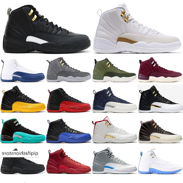 

with socks good quality 12 gym red playoff international flight basketball shoes 12s college sports sneakers athletic shoes 40-47