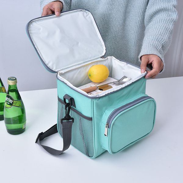 Boxen Thermoisolierte Lunchtasche Großes Oxford-Tuch Tragbare Box Damen Herren Picknick Kühltaschen Ausflüge Grill Eis Zip Pack Zubehör Zubehör Produkte