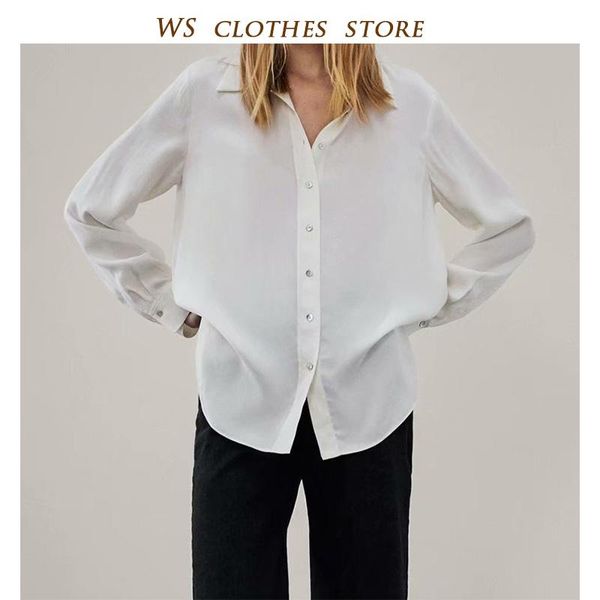 

women's blouses & shirts md 2021 spring fashion basic solid blouse women england style white green casual office lady simple ropa femm