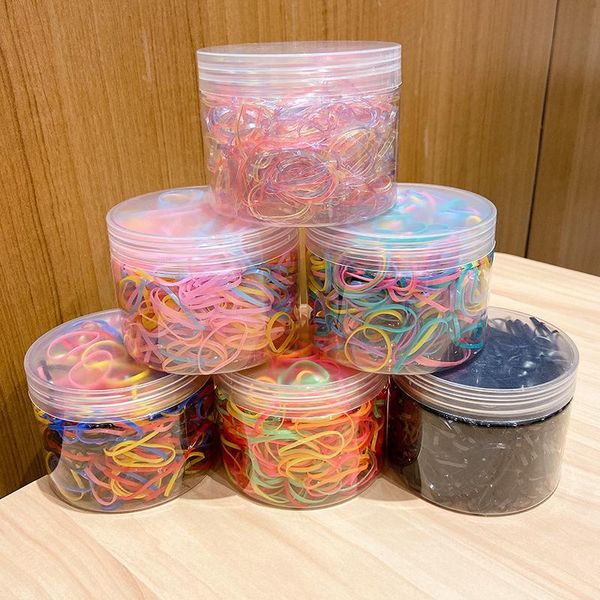 

[xwen] colorful girls elastic leather band female hair rope disposable rubber headband oh0289 accessories, Slivery;white