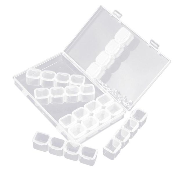 

jewelry pouches, bags transparent 28 compartments storage box plastic tins diamond painting tools containers small parts jewellery, Pink;blue