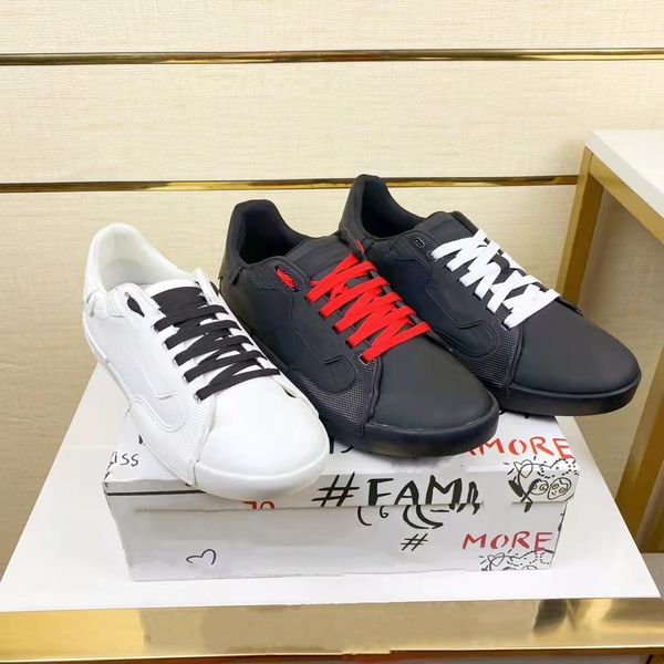 

luxury designer men casual shoes exquisite leather black white print flat skateboard sports trainers stylish outdoor running basketball man