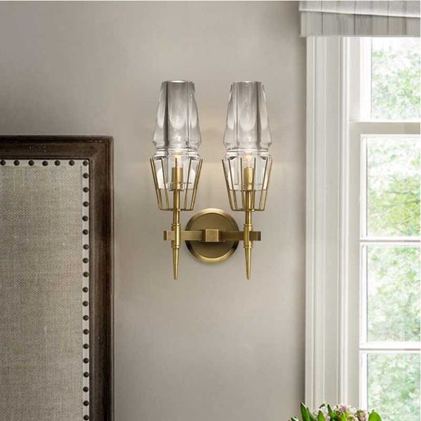 

wall lamp postmodern wine glass american minimalist living room aisle nordic creative bedroom bedside crystal la