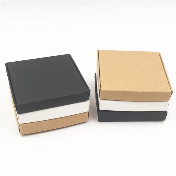 Embrulho de presente 12pcs/lote de papelão caixas de papel kraft artesanais para pizza pacote de pacote de pacote armazenamento de contêiner Aceitar personalização