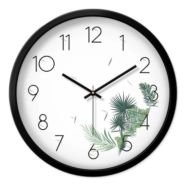 

wall clocks plant living room simple modern atmosphere ins clock