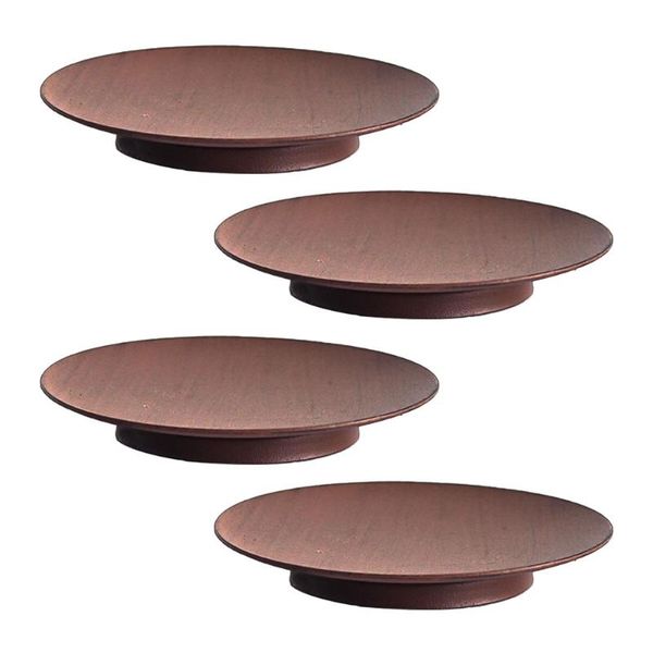 

candle holders 4pcs simple style trays decorative base plates dishes