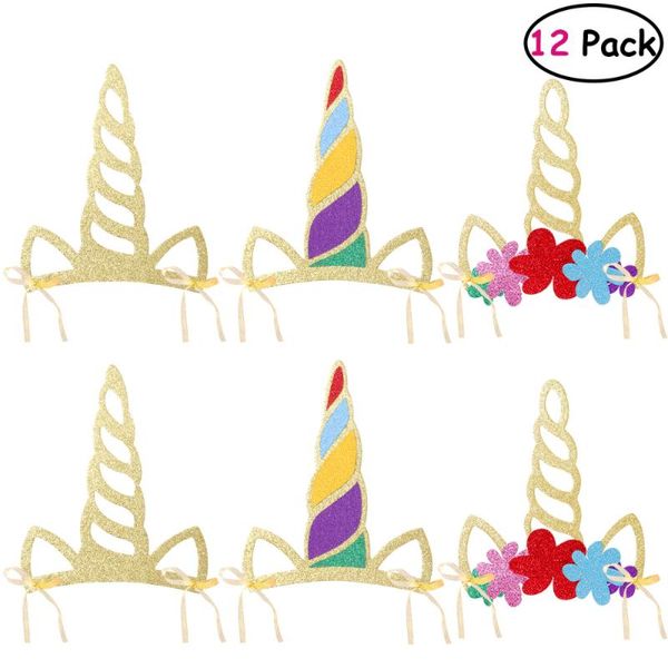 

party hats tinksky 12 pcs horn kids glitter supplies for birthday baby shower theme