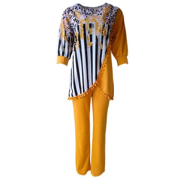 

ethnic clothing 2 piece sets african for women print elastic bazin baggy pants rock style dashiki 3/4 sleeve famous suit lady, Red