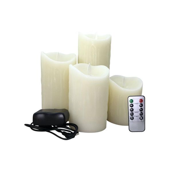 

flameless charging electrical paraffin wax led candle for wedding party home christmas decoration with remote control timer candles