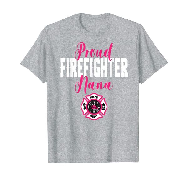 

proud firefighter nana support red line hero grandma t-shirt t-shirt, White;black