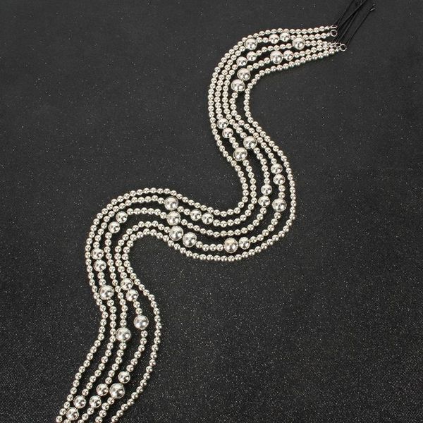 

fashion women girls pearls tassels long chain hairpins headwear elegant hair clip diy braid styling party favor