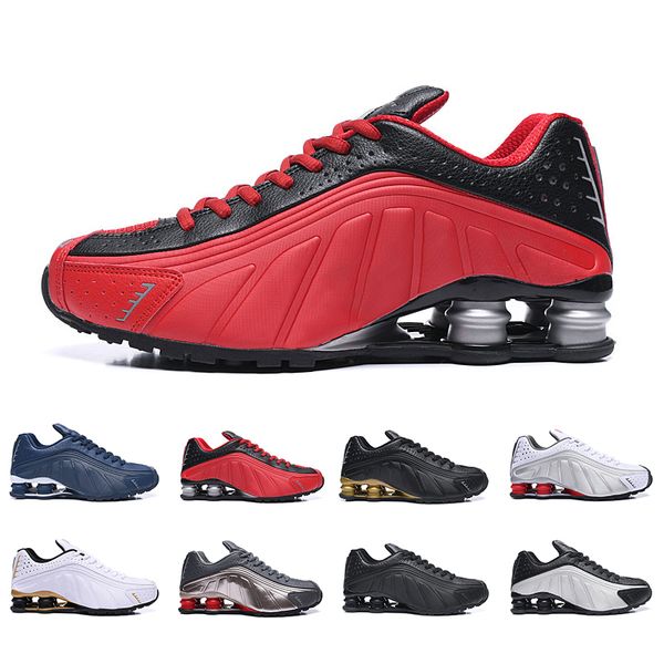 

mens shox running shoes r4 athletic triple black white trainer outdoor men women trainers sneakers size 40-46 fashion