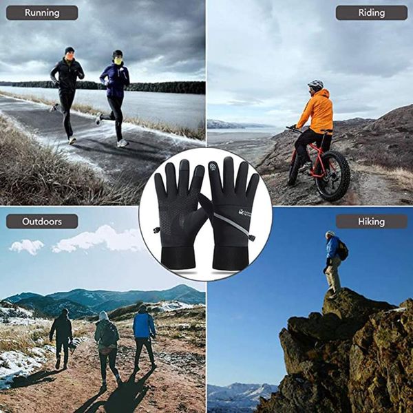 

ski gloves waterproof slip silicone thermal with fleece for biking climb winter outdoor sports warm and thick#40