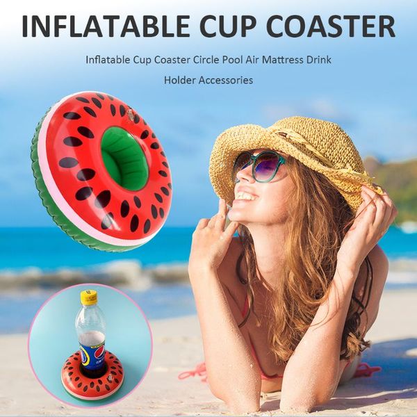 

pool & accessories inflatable cup outdoor swimming water floating drink holder toy party circle air mattress